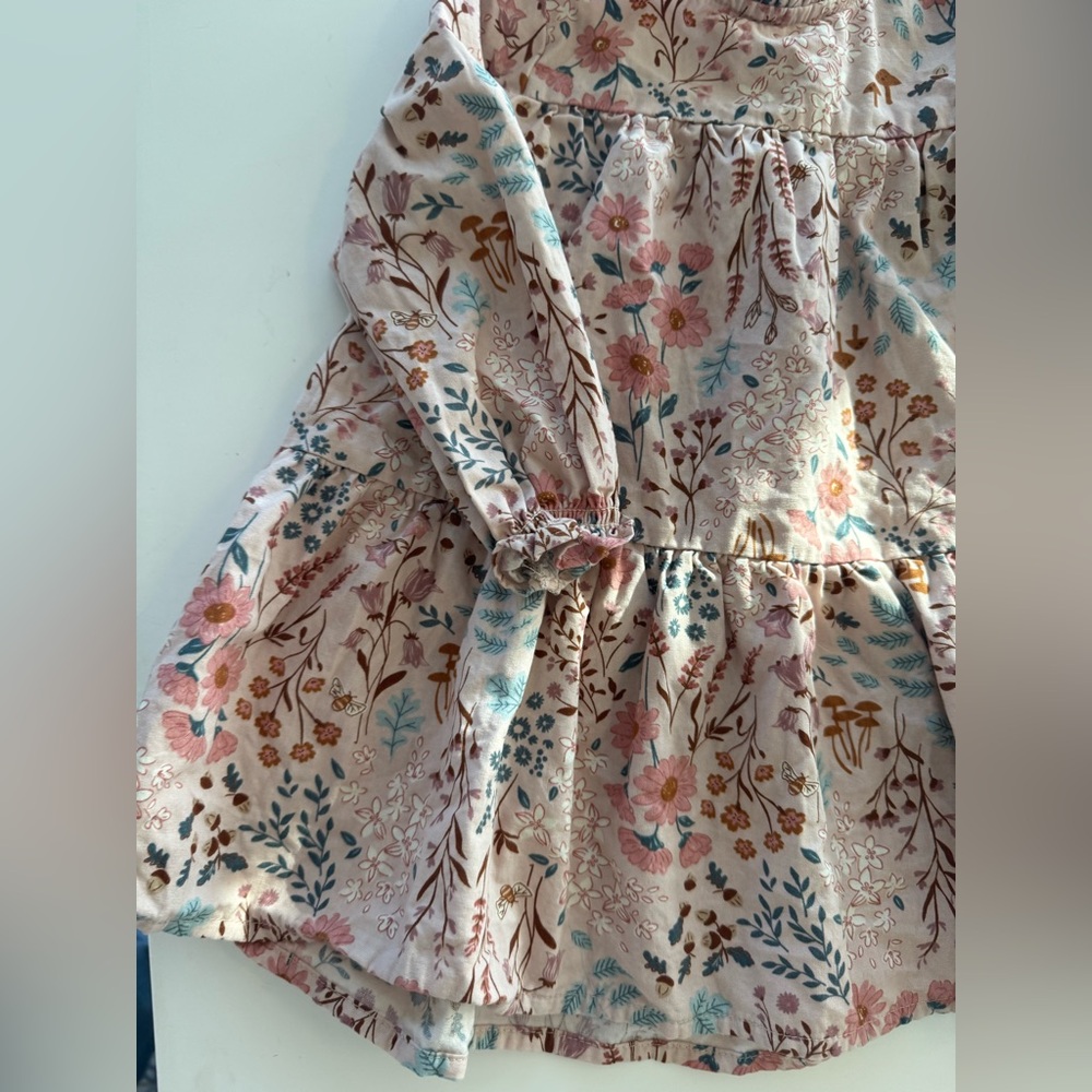 Modern Moments by Gerber Pink Floral Peplum Dress – Toddler Girls 2T - Picture 3 of 7